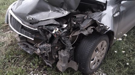 Ремонт автомобиля Kia после сильнейшего удара в переднюю часть автомобиля